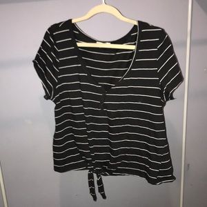 Stitch fix cropped striped top, size XL